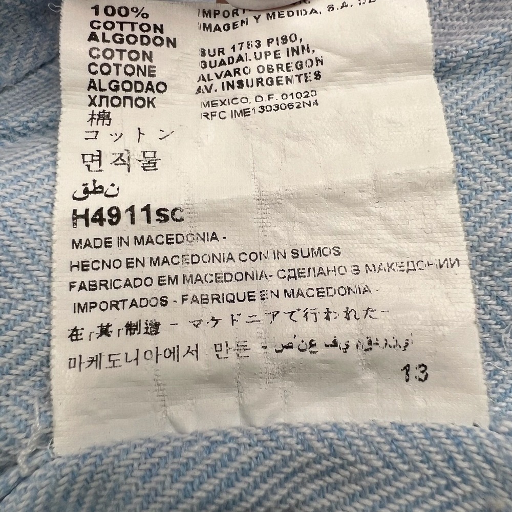 Suit Supply Egyptian Cotton Button Up Shirt Mens Size 39 15 1/2 Blue Heathered - Picture 10 of 15